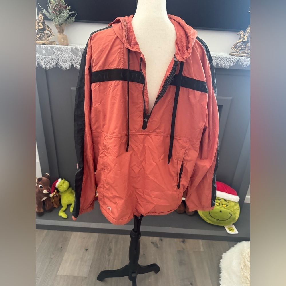 TLF Men’s Lightweight Windbreaker Pullover Jacket Hooded XL